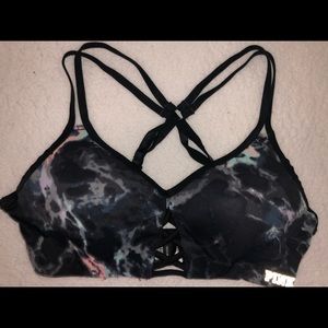 Pink Victoria Secret sports bra